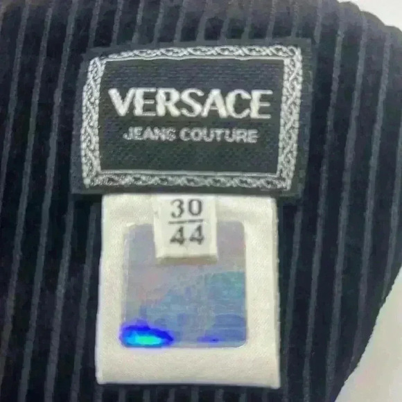 Versace Jeans Couture Corduroy Vintage Black Dress - Picture 7 of 9